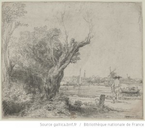 Rembrandt, Graveur, paysage