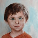 portrait d'enfant, peinture