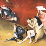 Jerome Bosch-le Jardin des délices- l'enfer, détail, copie, étude