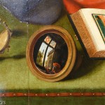 miroir convexe peint, détail d'une peinture de Metsys