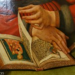 livre d'heures , détail d'une peinture de Q Metsys