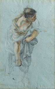 dessin, pastel, Etude de femme de Guillaume Courtois