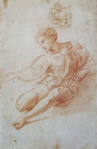 dessin, sanguine, étude, raphael