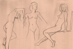 dessin, croquis, modele vivant, pose courte