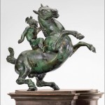 sculpture, cheval cabré
