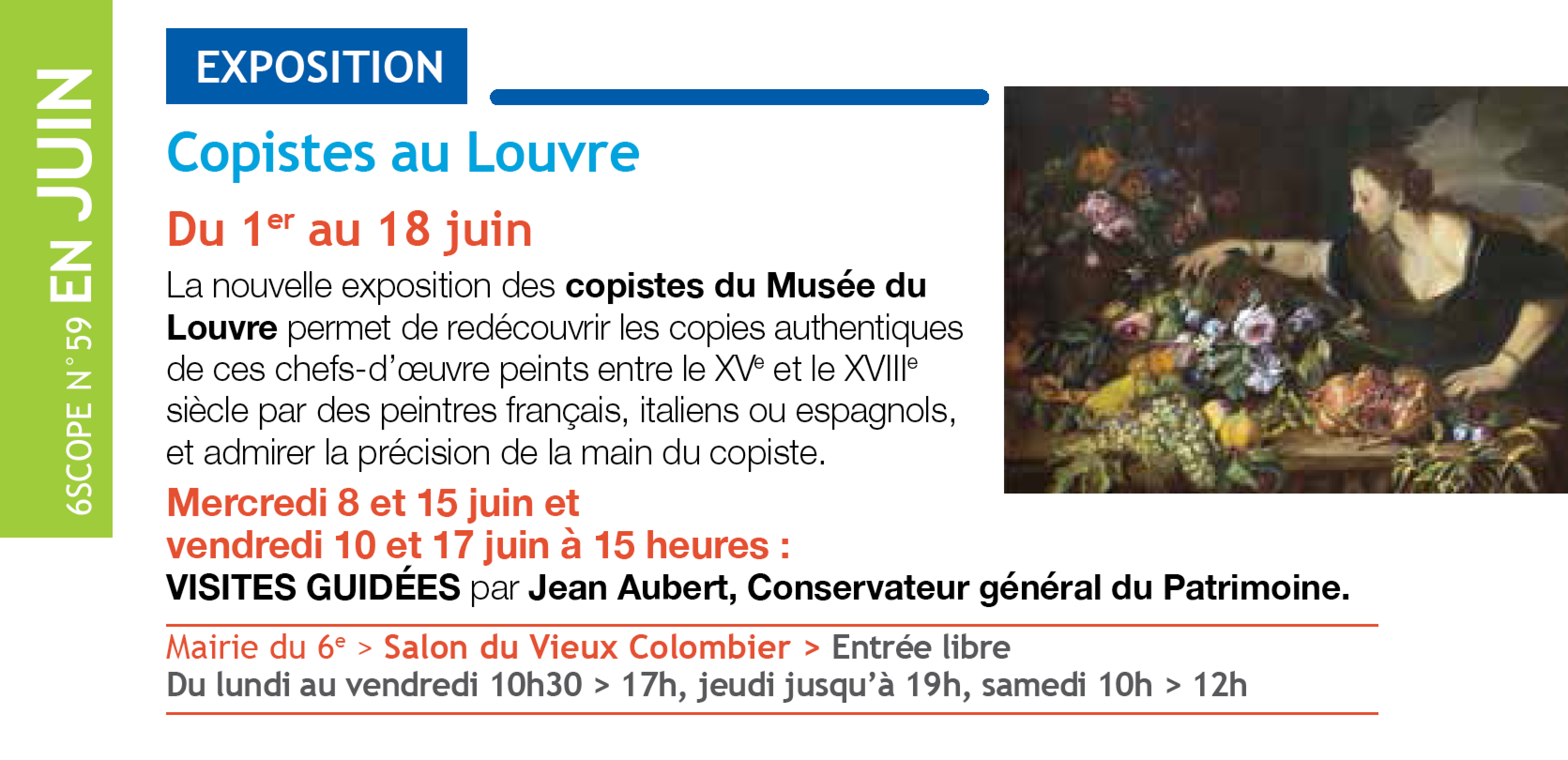exposition des peintre copistes du Louvre