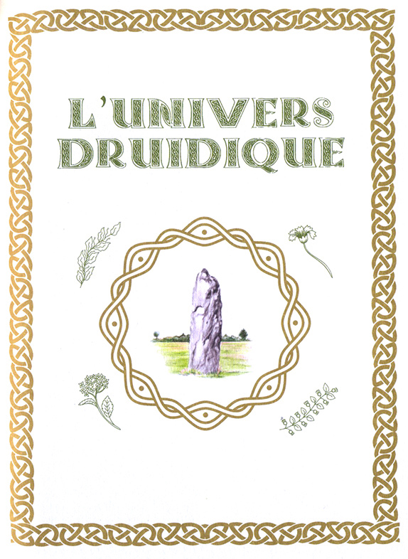 page l'univers druidique avec illustration d'un menhir