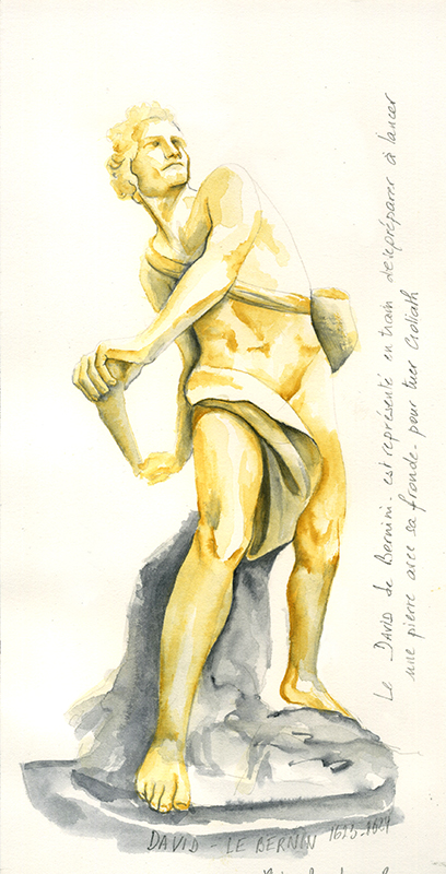 David de Bernini croquis aquarelle