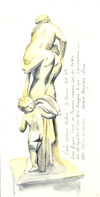 croquis statuaire le berlin - Enée portant Anchise