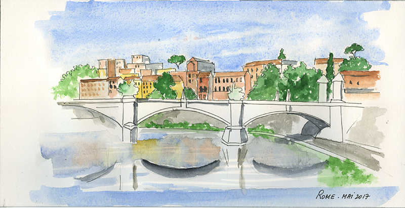 Rome aquarelle