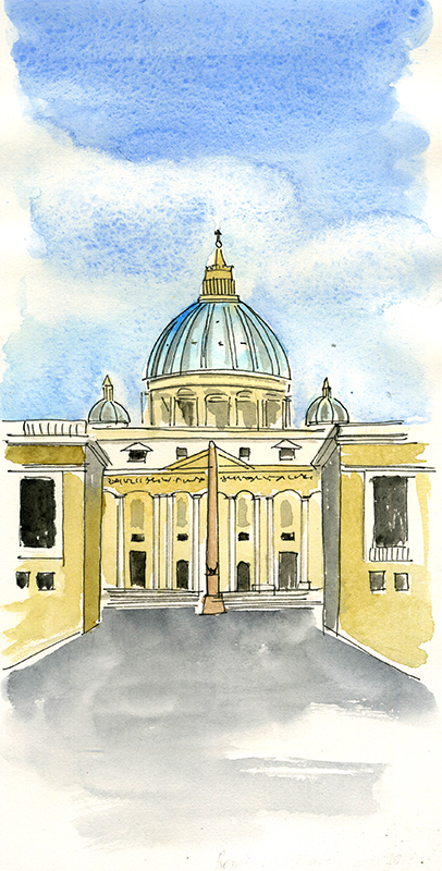 croquis st-pierre Rome