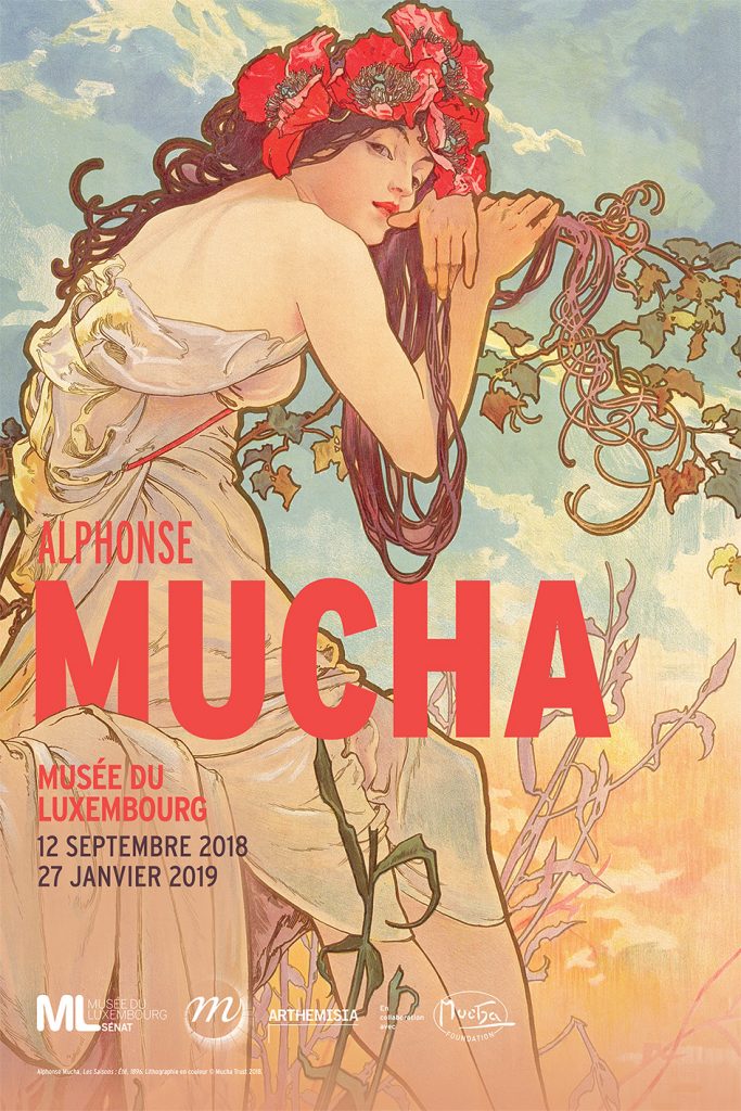 affiche d'exposition, Alfons Mucha