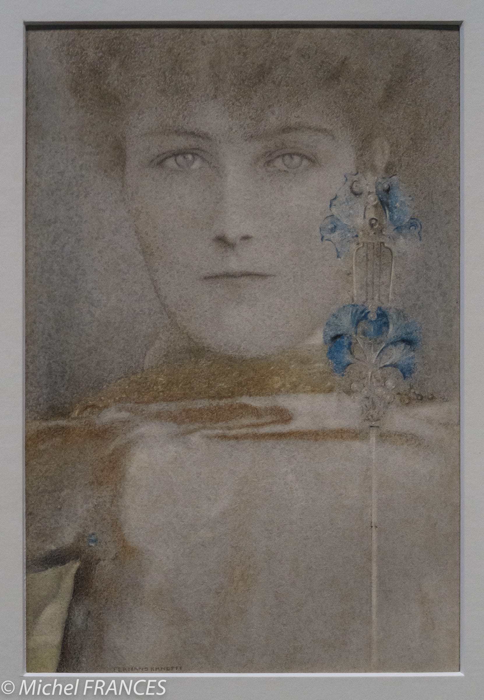 exposition Fernand Khnopff – Un masque au manteau blanc – 1907