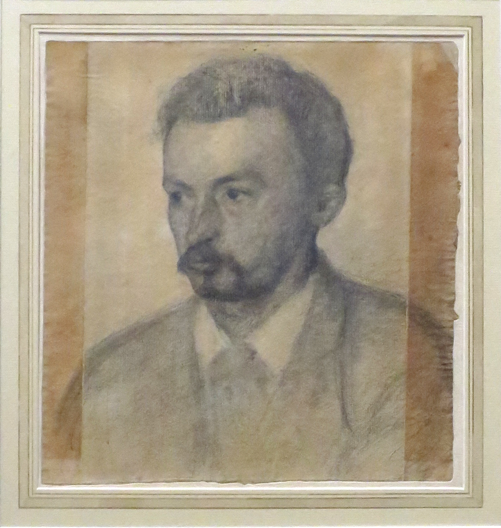 Autoportrait de Vilhelm Hammershoi 1895 - Pierre noire  - Fondation Custodia