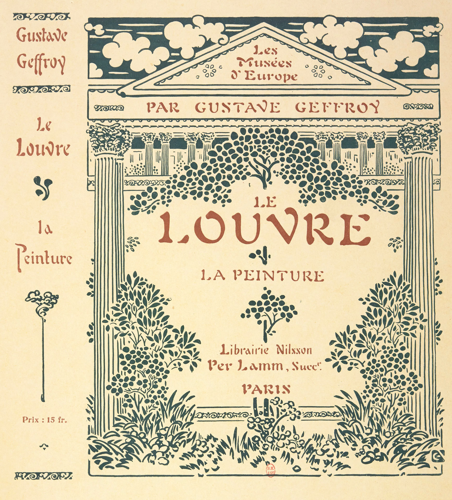 decor pour un livre sur le Louvre, plat et dos du livre