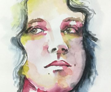 n°5 - croquis rapide pour un défi un portrait par jour