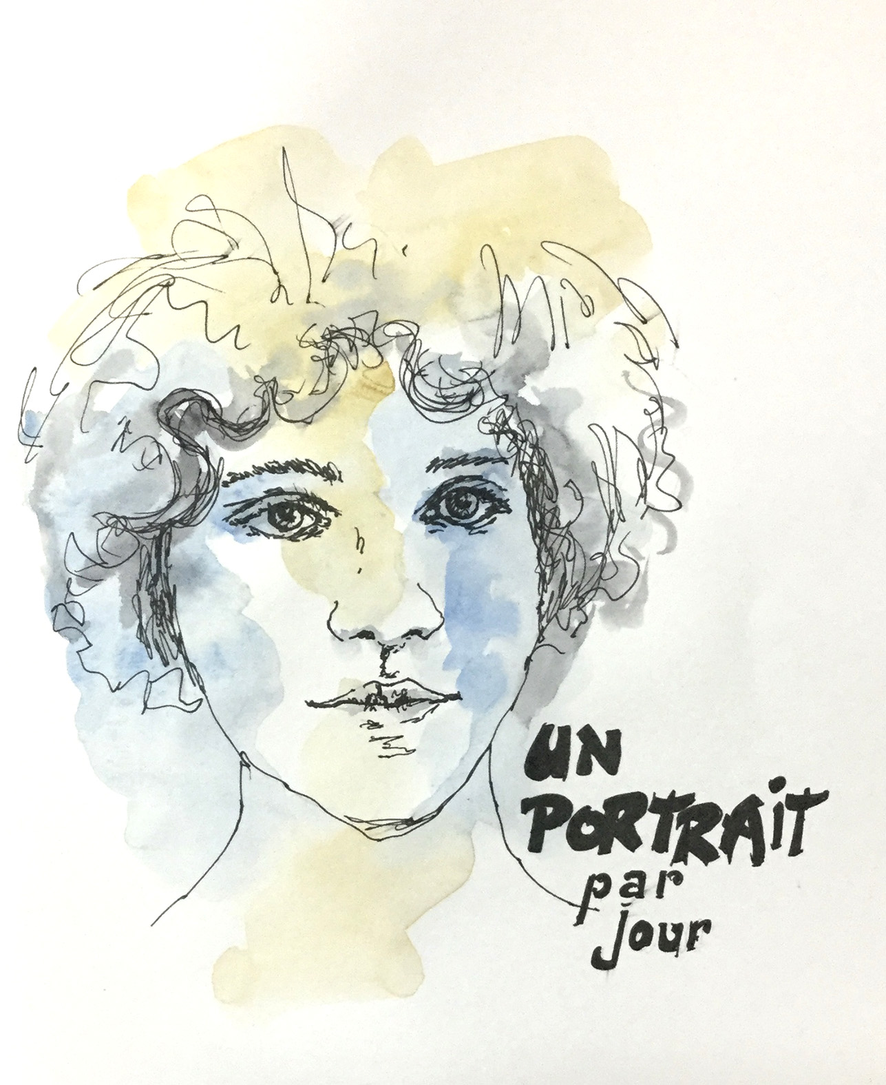 Portrait 01 n°1 - croquis rapide pour un défi un portrait par jour
