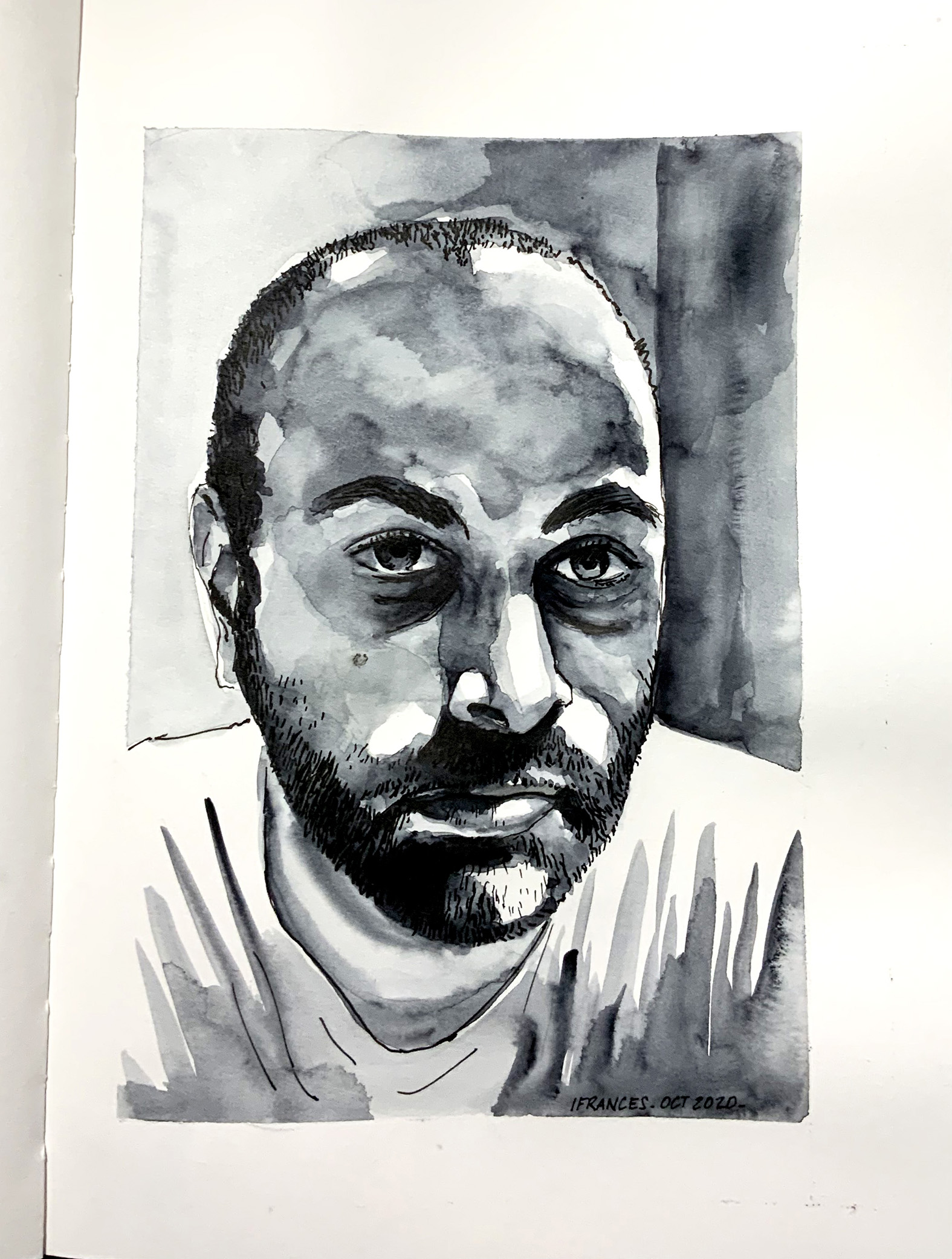 Portrait de Vin Ganapathy d'apres le tutoriel du jour