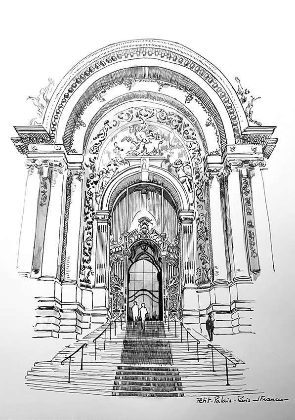 Porte du Petit-Palais à l'encre - ©I.Frances