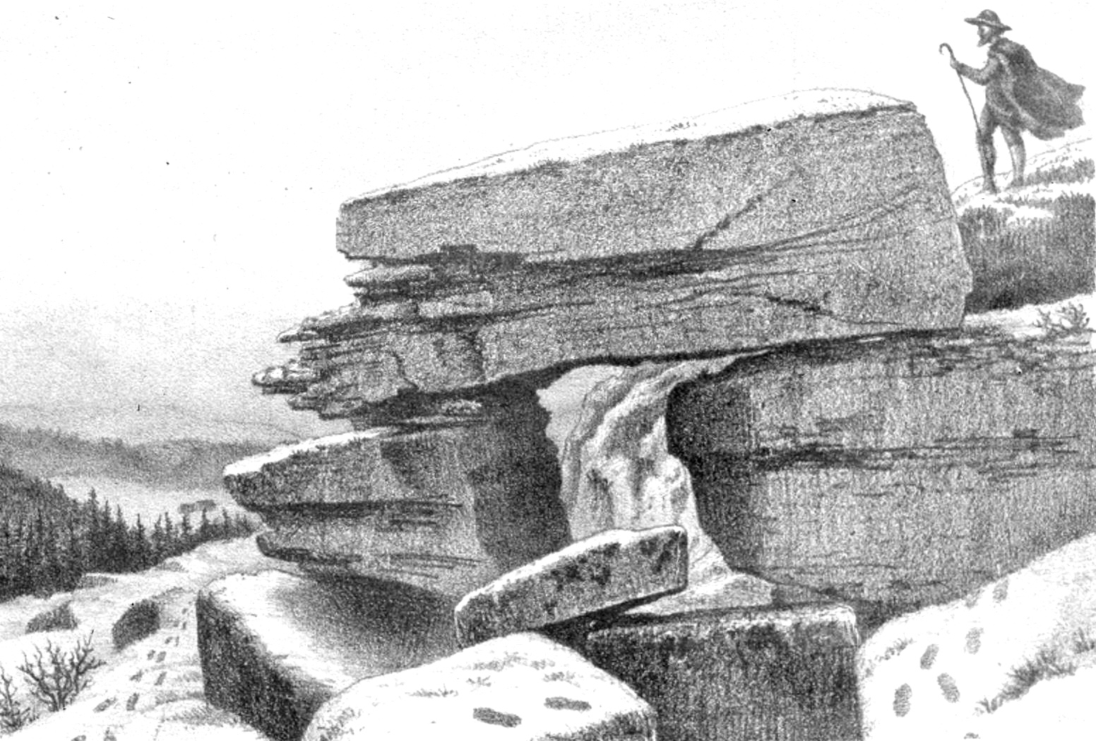 Dolmen à jour au Haut Donon  1872 -©Gallica