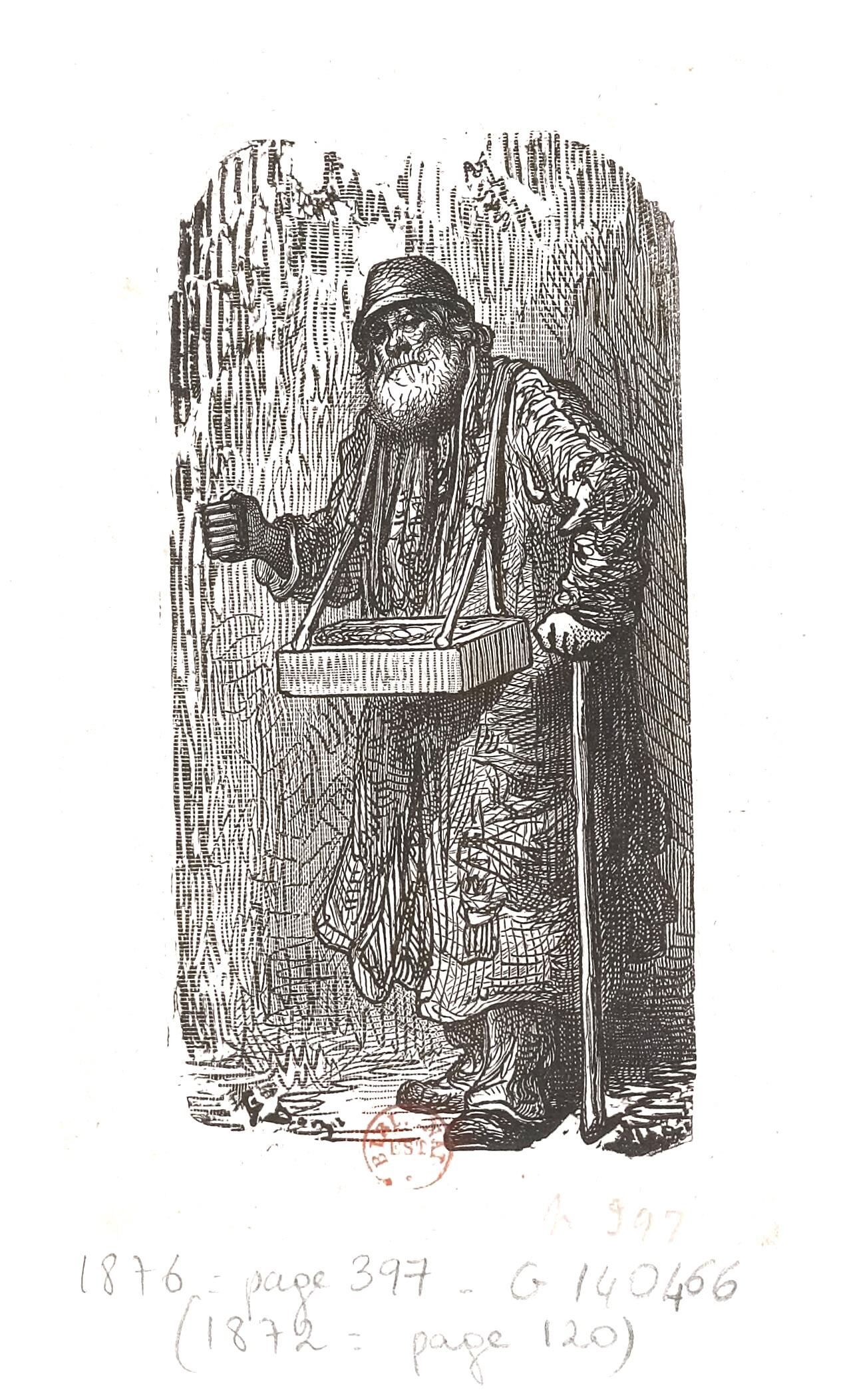Le Marchand d'allumettes (The Match Seller)  1872 estampe de Gustave Doré - ©Gallica